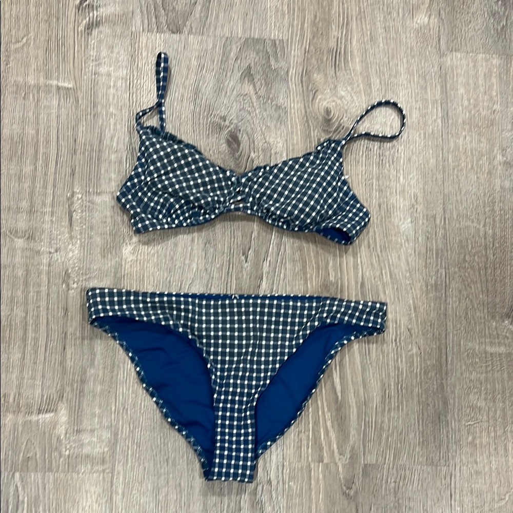 Red Carter Coast Lace Front Gingham Underwire bikini - Picture 4 of 6